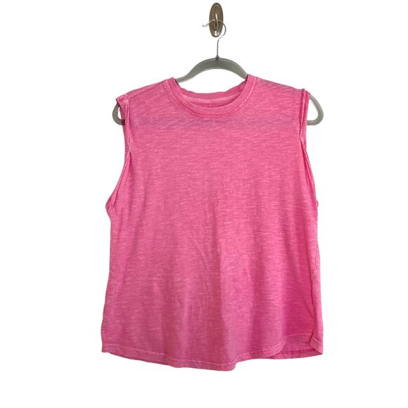 Pilcro Anthropologie Pink Sleeveless Muscle Tank Top Size Small Beach Casual - Picture 1 of 5